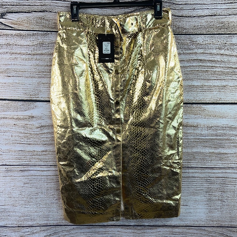 Womens FashionNova Hiss In My Ear Midi Skirt